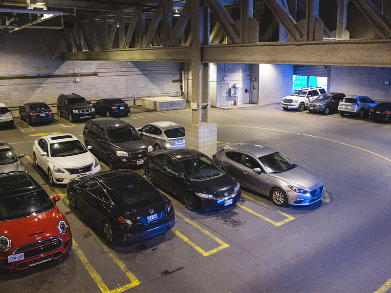 Parking garage on Victoria Street.