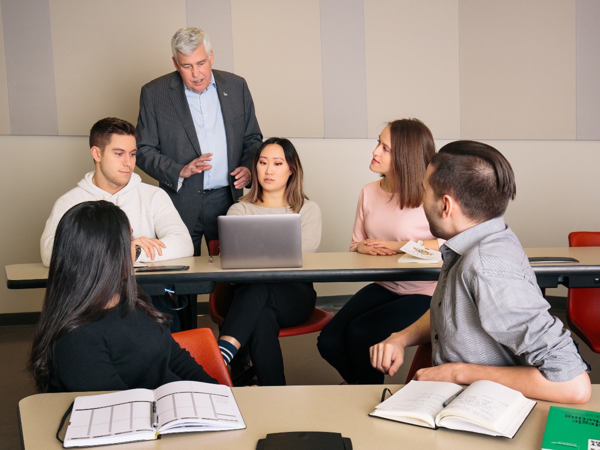 MBA students in a classroom
